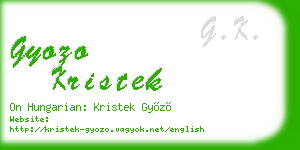gyozo kristek business card